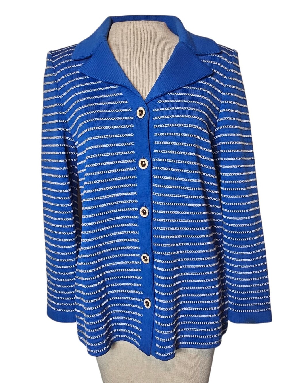 St. John Vintage Marie Gray Santana Knit Blazer Jacket Size 6 Dog Show Outfit